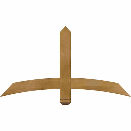 Ekena Millwork Bellingham Rough Sawn Timber Gable Bracket, Western Red Cedar, 48"W x 26"H x 4"D x 4"F, 13/12 Pitch GBW048X26X0404BEL00RWR